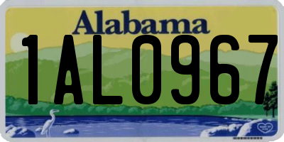 AL license plate 1AL0967