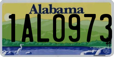 AL license plate 1AL0973