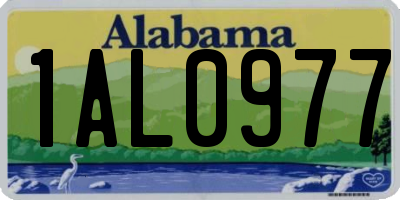 AL license plate 1AL0977