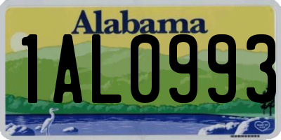 AL license plate 1AL0993