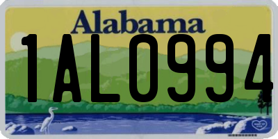 AL license plate 1AL0994
