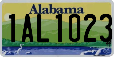 AL license plate 1AL1023