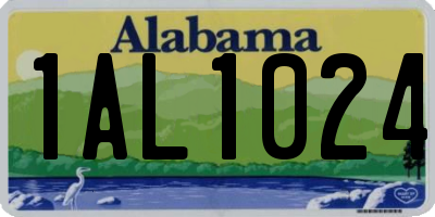 AL license plate 1AL1024