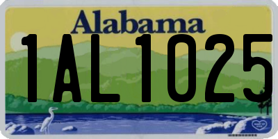 AL license plate 1AL1025