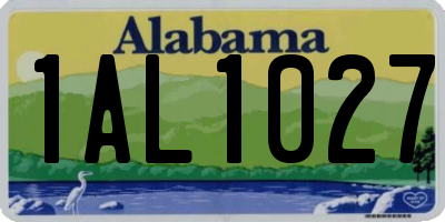 AL license plate 1AL1027