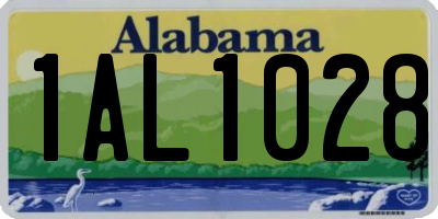 AL license plate 1AL1028