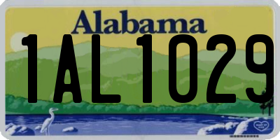 AL license plate 1AL1029