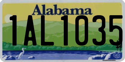 AL license plate 1AL1035