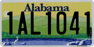 AL license plate 1AL1041