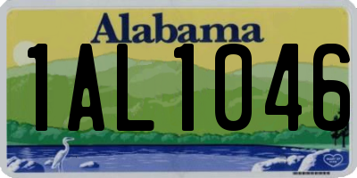 AL license plate 1AL1046