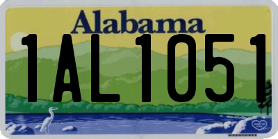 AL license plate 1AL1051