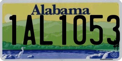 AL license plate 1AL1053