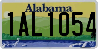 AL license plate 1AL1054