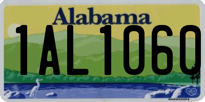 AL license plate 1AL1060