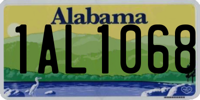 AL license plate 1AL1068