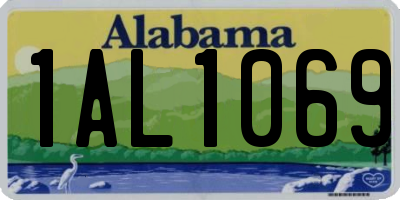 AL license plate 1AL1069