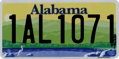 AL license plate 1AL1071