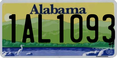 AL license plate 1AL1093