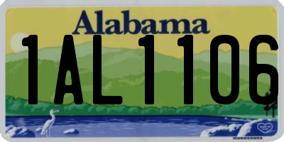 AL license plate 1AL1106