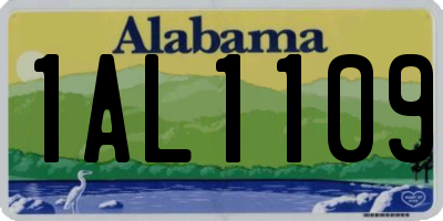 AL license plate 1AL1109