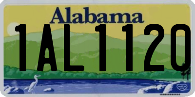 AL license plate 1AL1120
