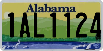 AL license plate 1AL1124