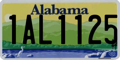 AL license plate 1AL1125
