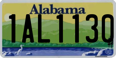 AL license plate 1AL1130