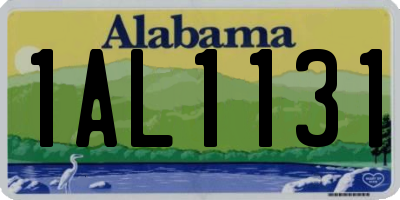 AL license plate 1AL1131