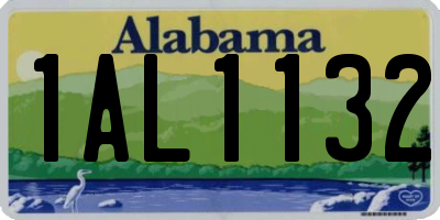 AL license plate 1AL1132