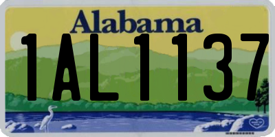 AL license plate 1AL1137