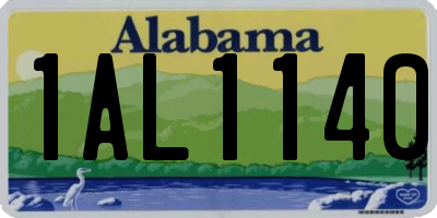 AL license plate 1AL1140