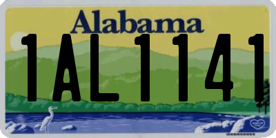 AL license plate 1AL1141