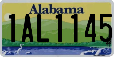 AL license plate 1AL1145