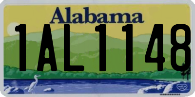 AL license plate 1AL1148