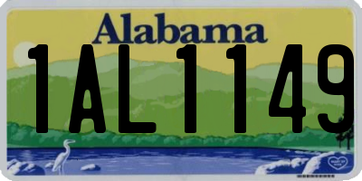 AL license plate 1AL1149