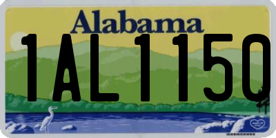 AL license plate 1AL1150