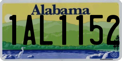 AL license plate 1AL1152
