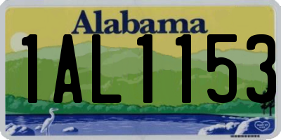 AL license plate 1AL1153