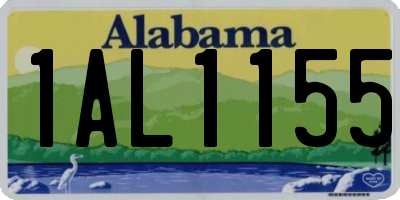 AL license plate 1AL1155