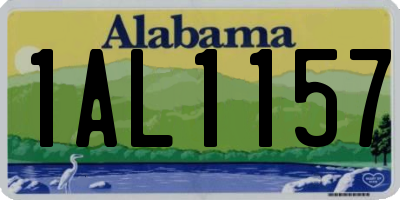 AL license plate 1AL1157