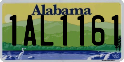 AL license plate 1AL1161