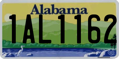 AL license plate 1AL1162