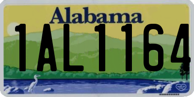AL license plate 1AL1164