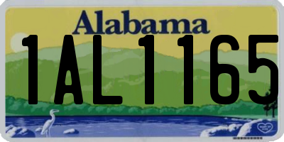 AL license plate 1AL1165