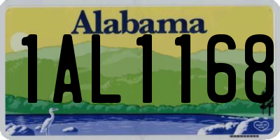 AL license plate 1AL1168