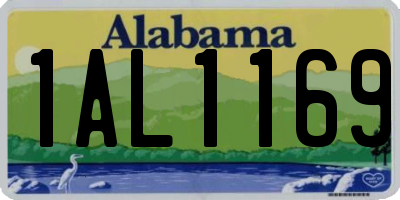 AL license plate 1AL1169