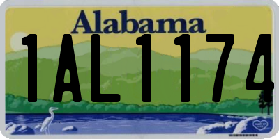 AL license plate 1AL1174