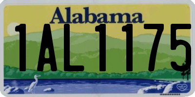 AL license plate 1AL1175