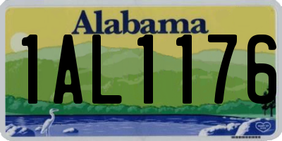 AL license plate 1AL1176